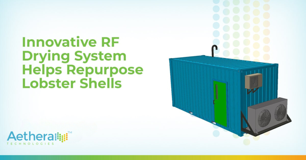 Use rf drying system to repurpose lobster shells